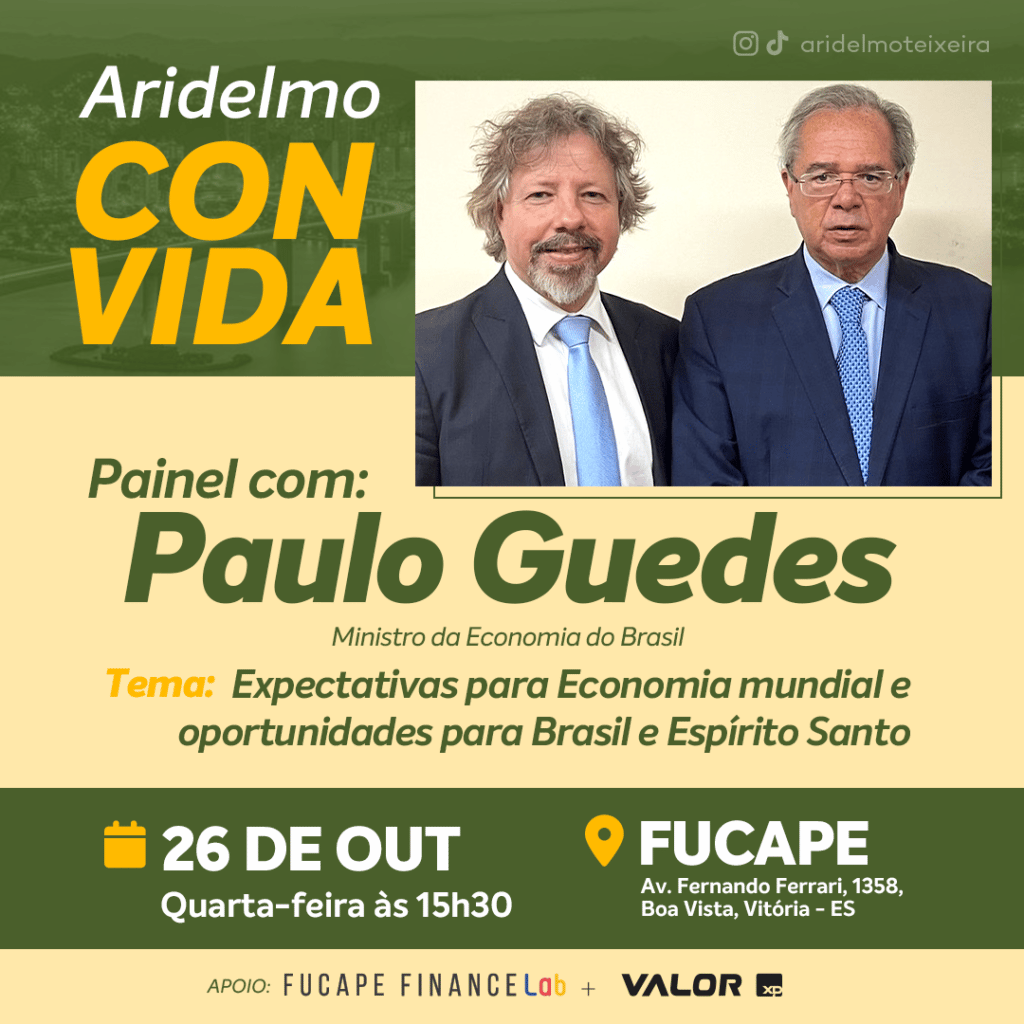 Fucape recebe Ministro da Economia, Paulo Guedes, em palestra para alunos e empresários