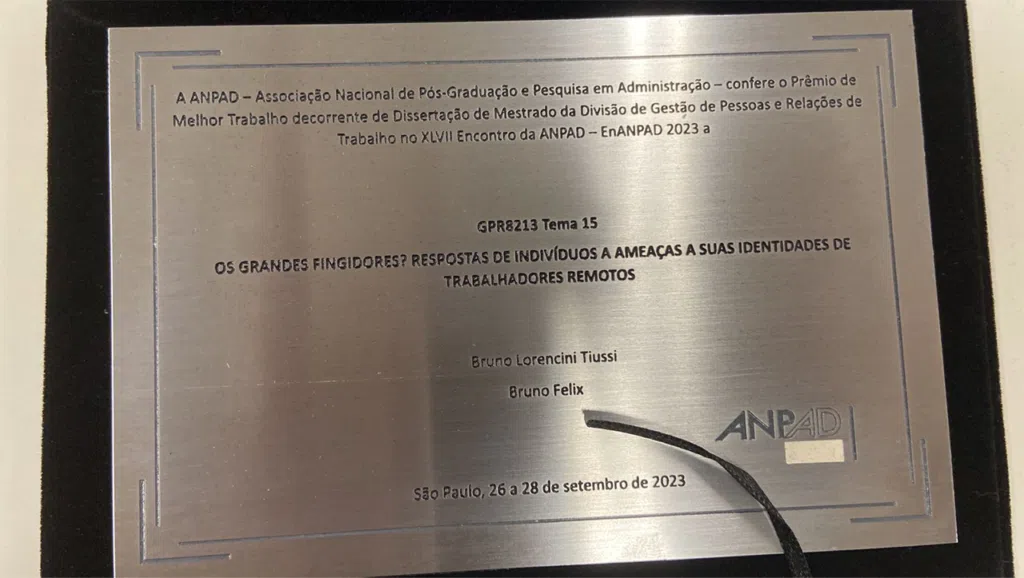 Trabalhos de professores e alunos da Fucape são premiados no XLVII Encontro da ANPAD