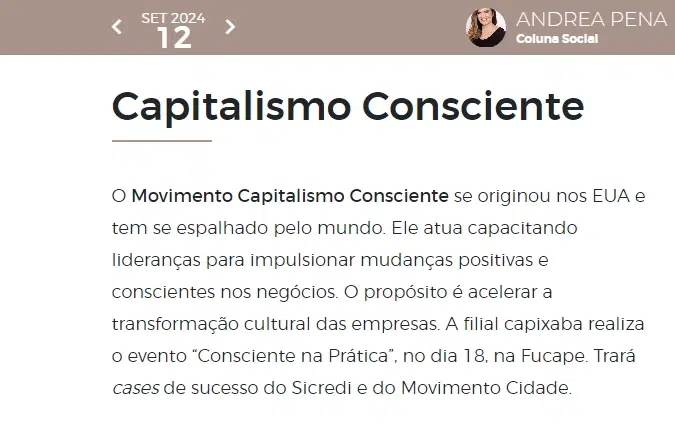 Capitalismo consciente - Fucape Business School