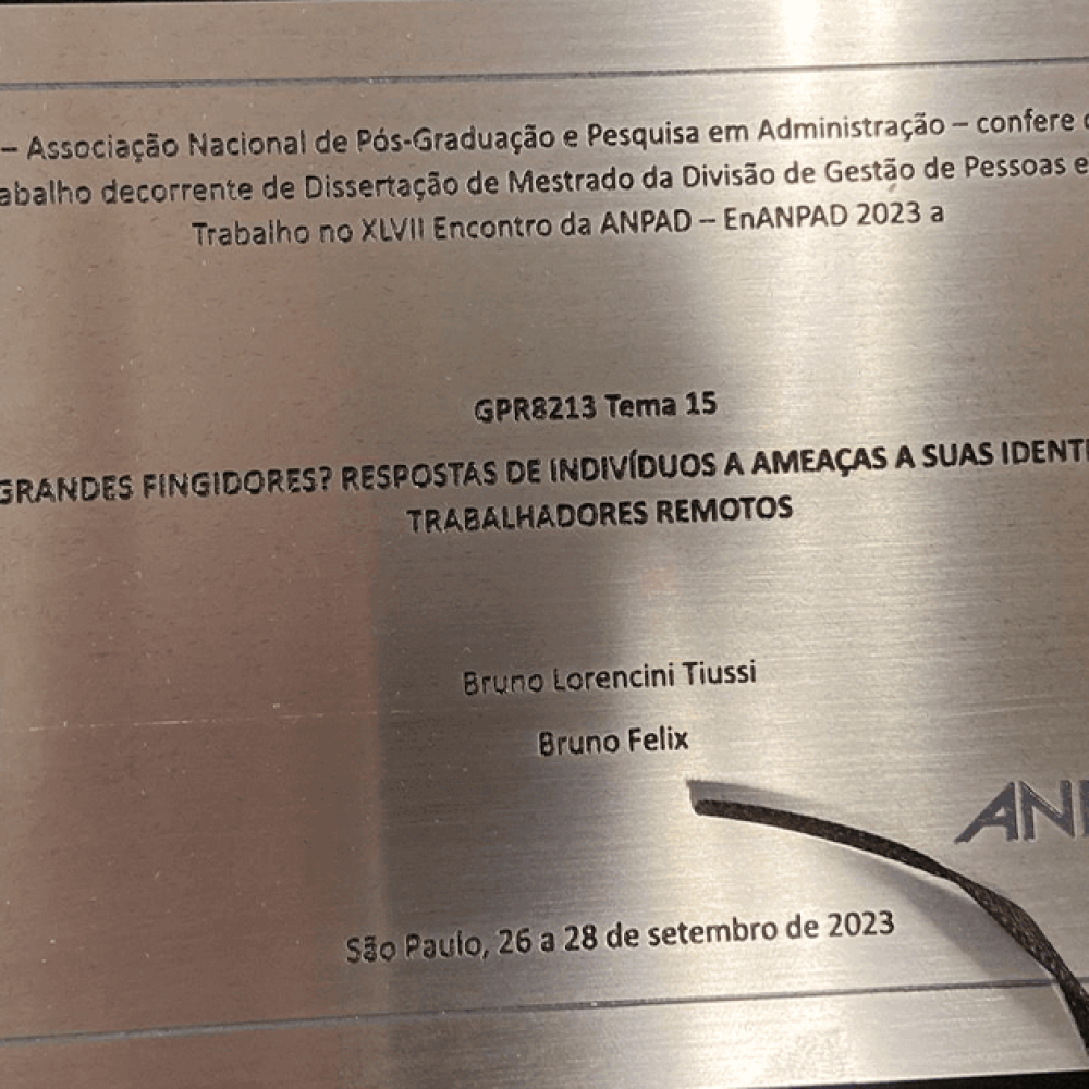 Trabalhos de professores e alunos da Fucape são premiados no XLVII Encontro da ANPAD